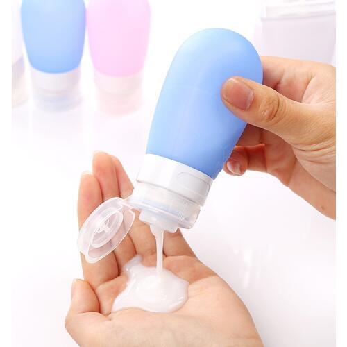 1Pc 38ml 60ml 80ml Empty Silicone Travel Packing Press Bottle For Lotion Shampoo Bath Small Sample Containers