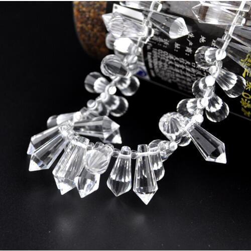 100pcs/lot Assorted Colors Crystal Teardrop Beads Pendant 8x20mm Faceted Glass Beads For Jewelry Making Bracelet DIY Beads