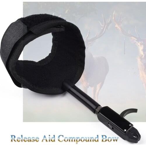 1X Compound Bow Release Aid Adjustable Wrist Strap Youth Durable Metal Strength Saving Tool Archery Bow Free Shipping