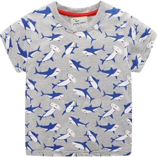 2021 Boys T-shirt Girls T Shirt Summer Top Kids Tshirt Shark Clothes T-shirts Koszulki Tee Shirt Camisetas Roupa Infantil