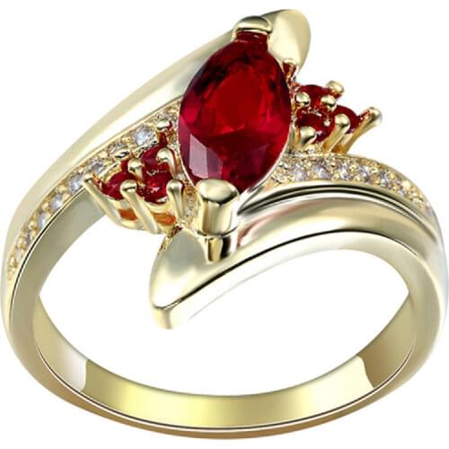 Lateefah 2020 Hot sale New Design Luxury Big Oval CZ Ring Golden Color Wedding ring Fine Jewelry for Women Free Shipping Jewelry