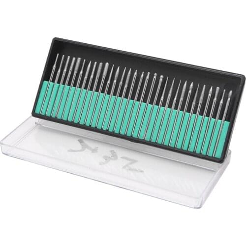 30pcs hand tool Diamond Dental Low Speed Burs Set Millers Tooth Drill Jewelers Rotary 2.35