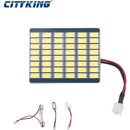 4-50Sets Dome Lights Led T10 48 SMD 5730 Auto Led Interior Reading Map light Auxbeam F150 W5W Led Bulb With T10 C5W Festoon Ba9s