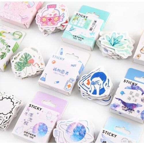 46PCS/lot Creative Hand Account Stickers DIY Scrapbooking Journal Material Photo Album Stationery Decoration