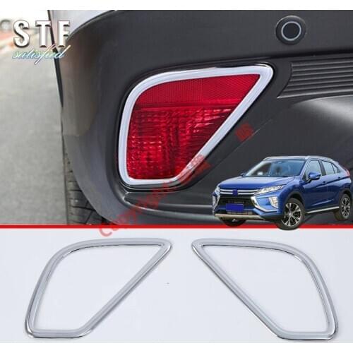 ABS Chrome Rear Fog Light Lamp Cover Trim Molding Bezel Garnish For Mitsubishi Eclipse Cross 2018 2019
