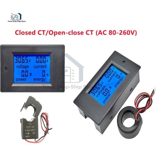 AC 80~260V 100A Multimeter Digital LED multi-function Power Monitor Energy Voltmeter Ammeter Watt Voltage Home Electric Meter