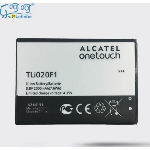 2 X LEHEHE Battery For TCL J720T J726T Alcatel One Touch Pop 2 5042d C7 7040 OT-7040 OT-7040D TLI020F1 Batteries Gifts