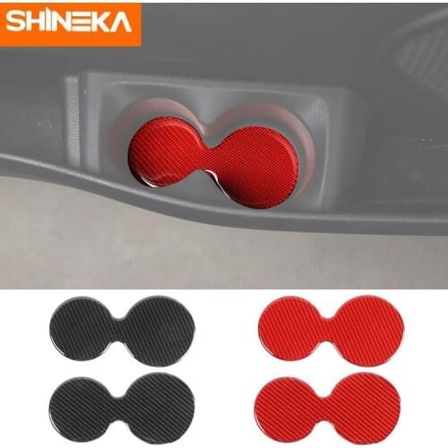 SHINEKA Interior Accessories for Dodge RAM 1500 Car Door Cup Holder Cup Mats Decoration Cover Stickers for Dodge RAM 1500 2018