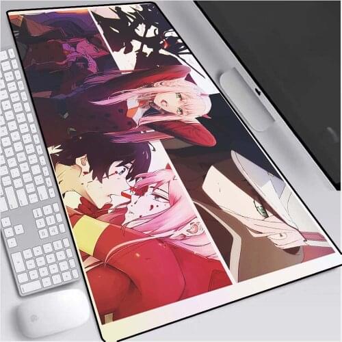 Anime Dear Franxx Mouse Pad XXL Darling In The Franxx Gaming Mousepad Laptop Waterproof Keyboard Desk Mat Pink Mousepad gift