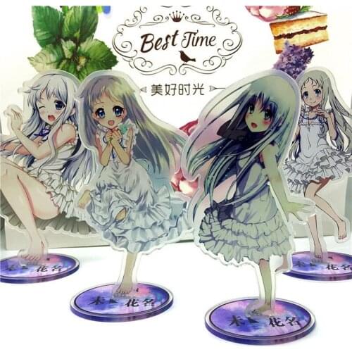 Anohana Acrylic Stand Model Toys Anime Figure Plate Holder Desk Decoration Doulb Side