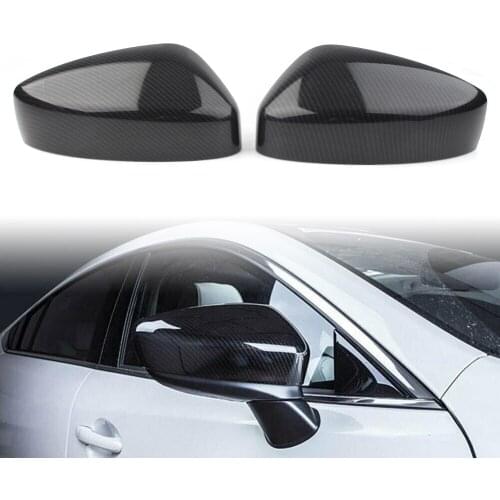 ABS Carbon Fiber Car Rear View Side Rearview Mirror Cover 2pcs For 2017 2018 2019 Mazda CX-8 CX8