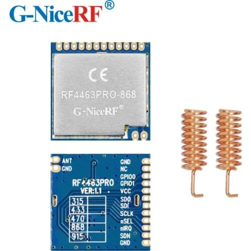2pcs/lot RF4463PRO SI4463 SPI interface | -126 dBm high Sensitivity 868MHz FSK Wireless RF Module