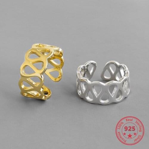 BITWBI 925 Silver Luxury Brand Silver Color Hollow Pattern Flower Rings for Women Antique Rings Wedding Jewelry Valentines Gifts