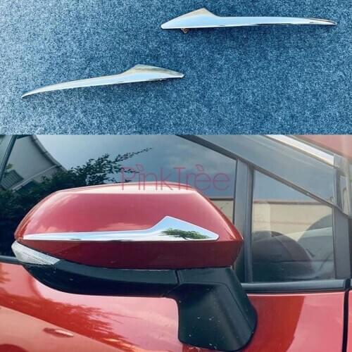 Side Rearview Mirror Cover Trim ABS Chrome Car Styling Accessories For Toyota Yaris G Design Hatchback 2020 2021