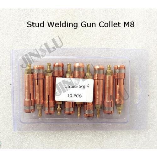 Collet M8 for Capacitor Discharge CD Stud Welding Gun Welding Torch for Stud Welding 10pcs
