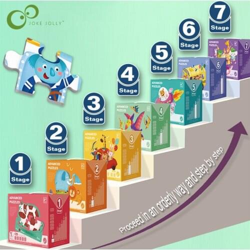 Kid Jigsaw Montessori Puzzle Educational Advanced Large Piece Puzzle Baby Toddler Early Education Toys Brain Development GYH