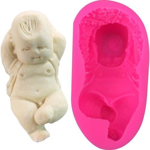 DIY new baby boy soap silicone mold chocolate fudge cake decorated cookies tools baking utensils F0384