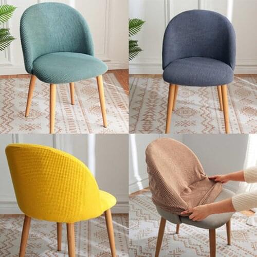1/2/4/6pcs Elastic Eames Chair Cover Curved Back Chair Covers Low Back Seat Slipcover for Restaurant Coffee Bar Home Decor