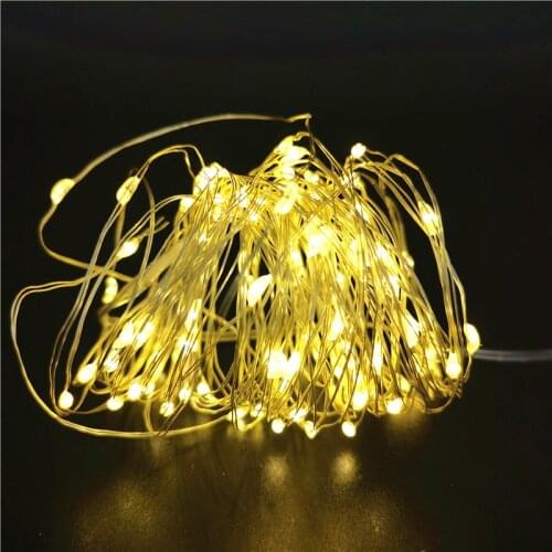 10pcs LED Fairy String Lights Battery Operated Copper Wire Christmas Garland Outdoor Waterproof Bottle Light for Bedroom Decor