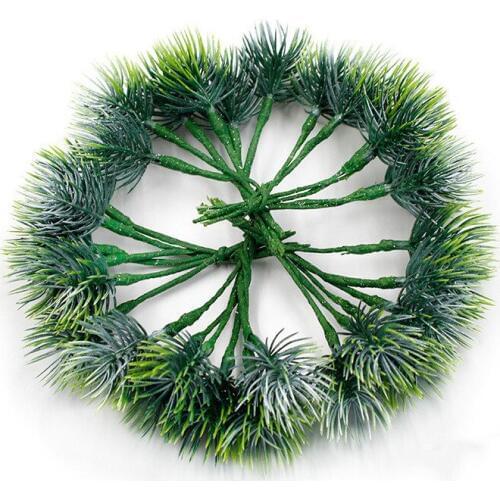 6 Pcs/bundle Artificial Plants Pine Grass Simulation DIY Home Vases for Decoration Fake Plastic Flower Pompon