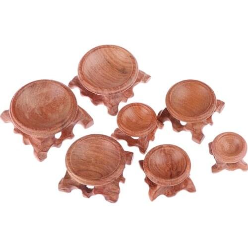 Stone crystal ball frame miniature retro acid branch wooden crystal ball frame base