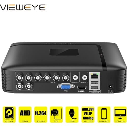 AHD/N DVR 4Channel 8Channel CCTV AHD DVR AHD-N Hybrid DVR/1080P NVR 4in1 Video Recorder For AHD Camera IP Camera Analog Camera