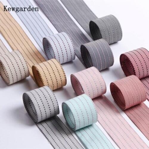 Kewgarden Stripe Dot Grosgrain Ribbon 1-1/2" 1" 10mm 25mm 38mm Handmade Crafts DIY Hair Bow Flower Gift Packing 10 Yards