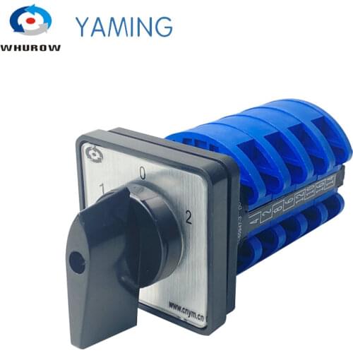 Cam switch Control motor circuit Rotary switch on-off-on 3 position 4 phases 20A 500V small plate changeover rotary LW8-20/4