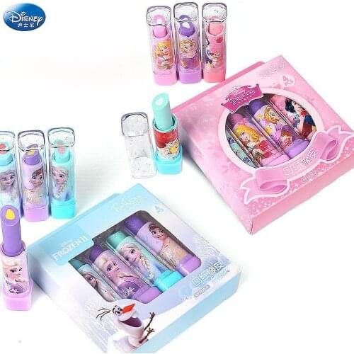 Disney Frozen Lipstick Eraser Elsa Girl Eraser Childrens School Supplies Creative Cartoon Eraser kawaii school supplies