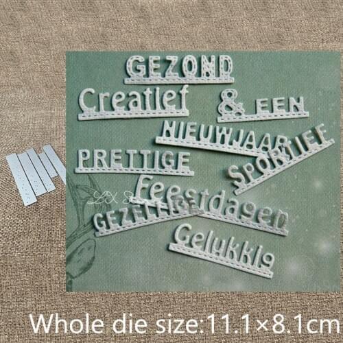 New Design Craft Metal stencil mold Cutting Dies Netherlands word decoration scrapbook die cuts Album Paper Card Craft Embossing