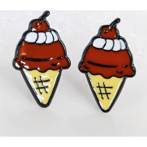 Model ice cream Fashion Anime Cartoon Earring Animal Stud Earrings For Women Girls Kids New Gift