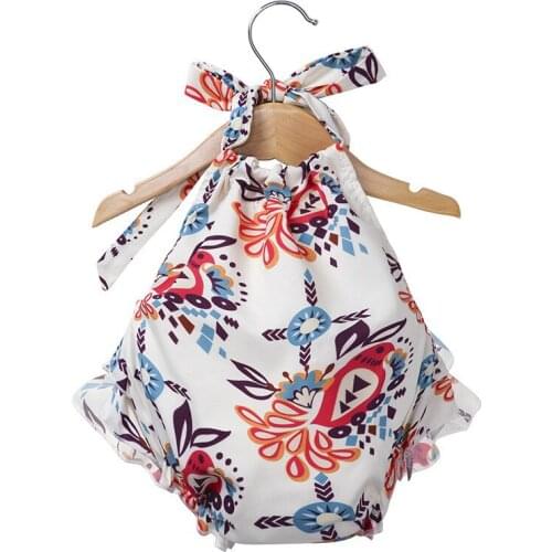 Fashion Floral Newborn Rompers Baby Girl Summer Romper Girls Clothes Infant Toddler Flower Jumpsuit Clothes Outfits Photo Props