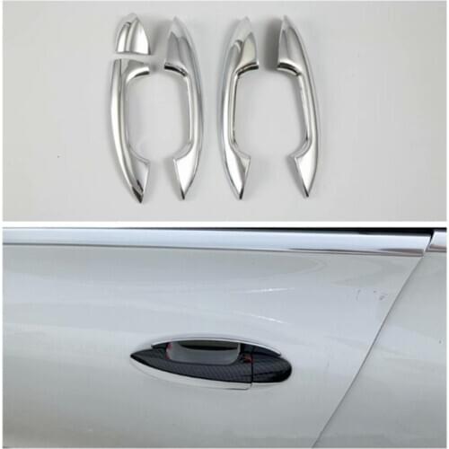 Car Door handle bar Cover Trim Sticker Chrome ABS For Mercedes Benz GLB/ GLA/CLA 2020 Fit Benz GLC E Class C class 2016 Styling