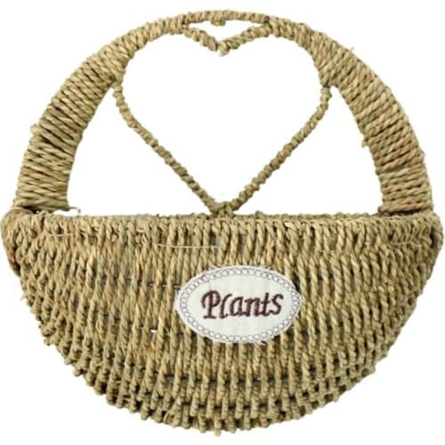 Wall Hanging Basket Green Flowerpot Manual Weave Kellymoon Natural Rattan Materials Organizing Storing Home Decoration Planters