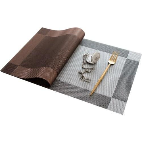 Non-Slip Placemat Waterproof Printed Dining Table Mat PP Plastic Heat-insulated Tableware Bowl Pads Kitchen Accessories