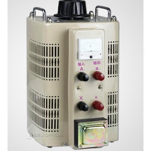 Single phase voltage regulator 15KW input AC 220V power converter TDGC2-15KVA stepless voltage transformer output 0-250V manual