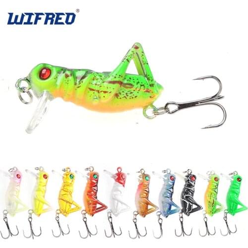 2PCS/lot Grass Silver Carp Fishing Plastic Hopper Lures Grasshopper Hard Bait Saltwater Spinner Insect Baits 40mm 10 Colors