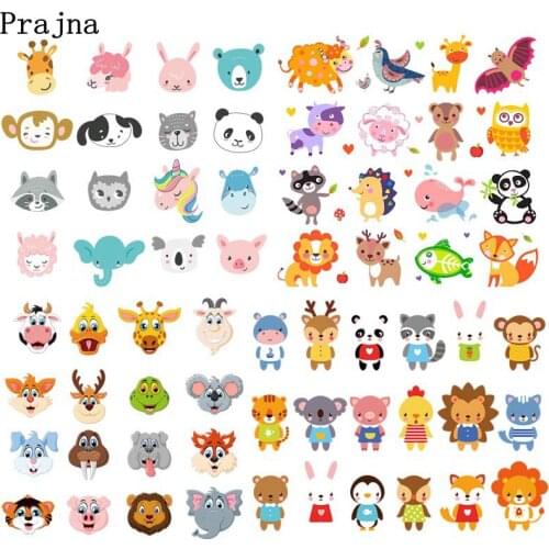 Prajna Cute Dog Patches For Clothing Cute Animals Iron-On Transfers Stickers On Clothes DIY Washable T-shirt Accessory Applique