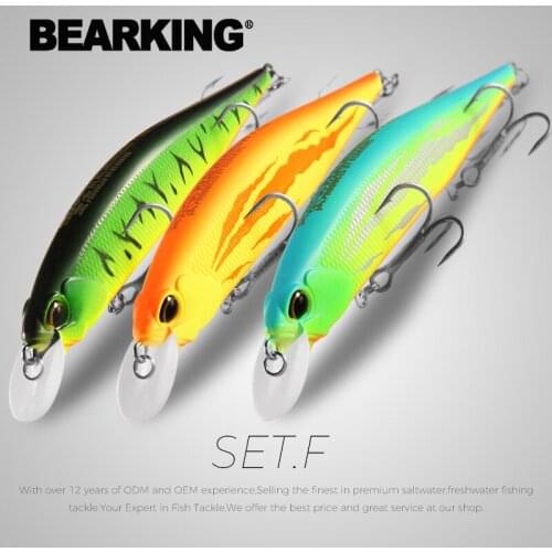 BEARKING 3pcs per set 12cm 18g SP jerkbaits hot model fishing lures hard bait minnow quality professional minnow depth1-1.8m