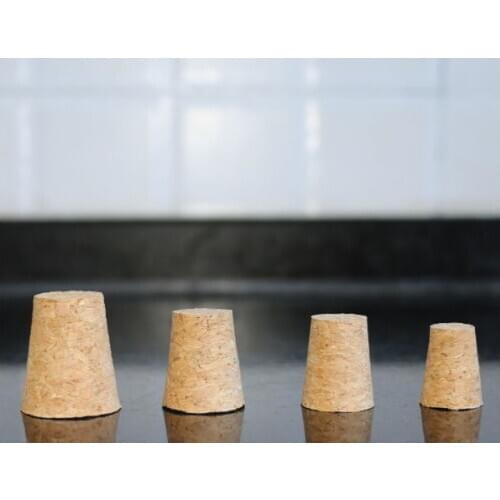 Test Tube Cork Stopper Fit Outside Diameter 15mm Test Tube Food Grade ,Interteck Test Approved-Pack 50