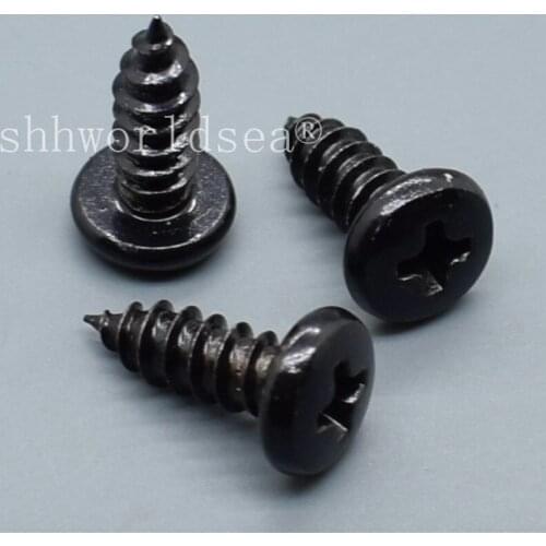 Shhworldsea 100pcs Round head cross tapping screw for toyota auto metal clip car metal fasteners automotive metal fastners