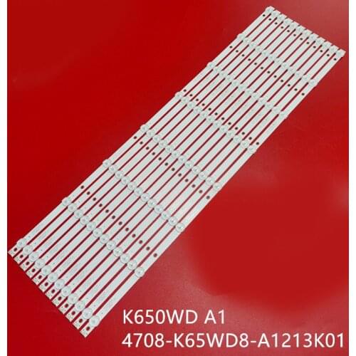 LED Backlight strip 8 Lamp for Philips 65" TV 4708-K65WD8-A1213K01 K650WD A1 65PFF5459 65PFF5455 65PUF6056 65PUF6031