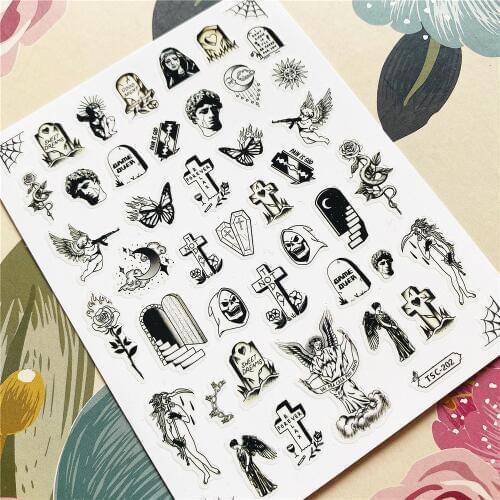 TSC-202 cupid angel Jesus' cross 3D Back glue Nail decal Nail sticker Nail decoration Nail art Nail tool Nail ornament