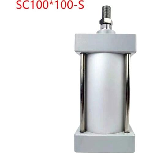 High-Quality Cylinder SC100*100-S, Cylinder Bore 100mm, Stroke 100, Pneumatic Press Cylinder Double Acting Actuator Cylinder