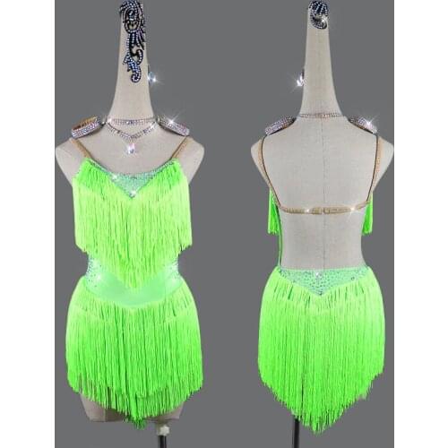 Top Sale Latin Dance Dresses for Women Black Lace Club Party Dancer Singer Entertainer Fringe Tassel Black Dress Latin Dress