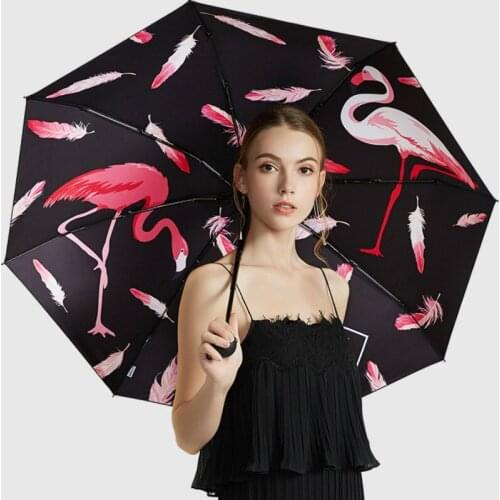 Folding Mini Pocket Umbrella Women Sun Windproof Ultra Light Small UV Protection Summer Flower Double Layer UPF 50 + Parasol A6A