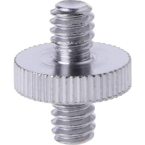 Double-headed 1/ 4\" Male Screw Thread Convert Adapter For Camera Tripod Ballhead Y3NC