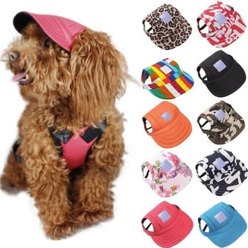 1PC Fashion Outdoor Pet Sun Protection Dog Hats Puppy Baseball Hat New Pet Sun Protection Hats With Ear Holes Puppy Baseball Cap