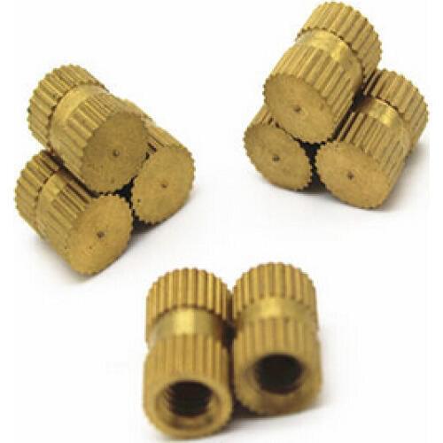 100PCS M4*8*5 mm Blind hole Knurl nut type B copper insert Copper nut embedded injection nut