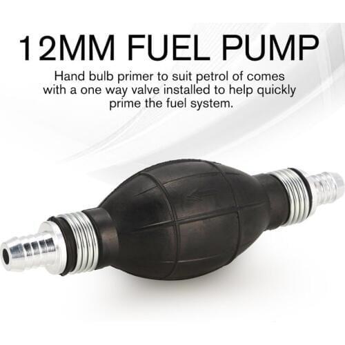 12mm Diesel Fuel Pump Line Hand Water Liquid Primer Bulb Gas Petrol Auto Car Boat Motorcar Transfer Rubber Aluminum